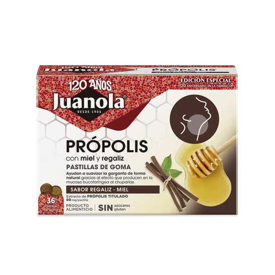 Juanola Propolis Honey and Licorice 36 Pastilles