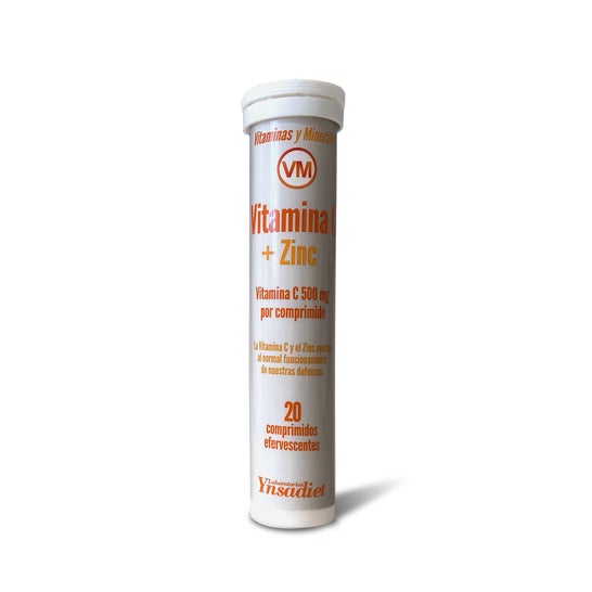 Ynsadiet Vitamina C + Zinc 20 Comp Efervescentes