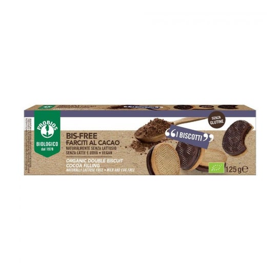 Probios Bisfree Cookies Filled With Chocolate Bio 125g