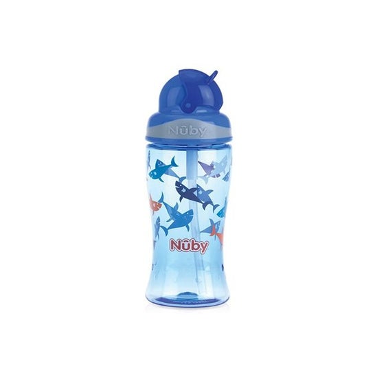 Nuby Taza Flip-It cup Tritan 360ml Azul 3 Años + 1ud