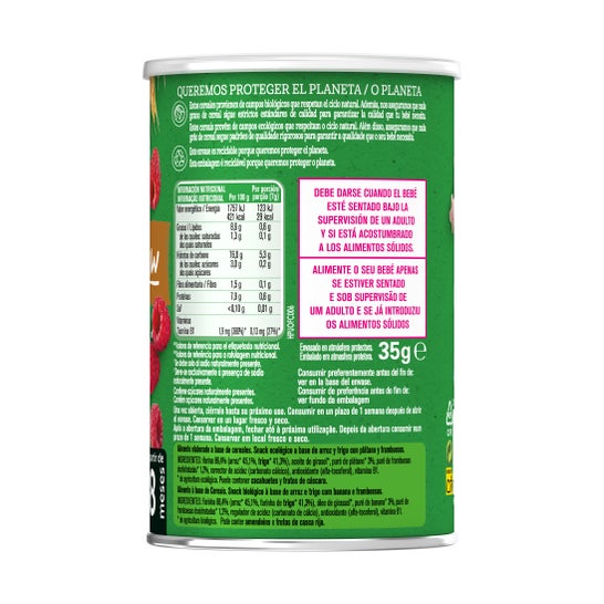 Gerber Organic Puffs Snacks de Cereales con Frambuesa 35g