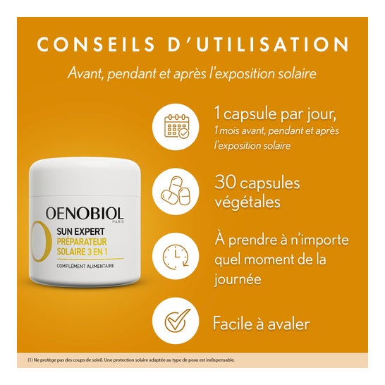 Oenobiol Sun Expert Préparateur Solaire 3 en 1 30caps