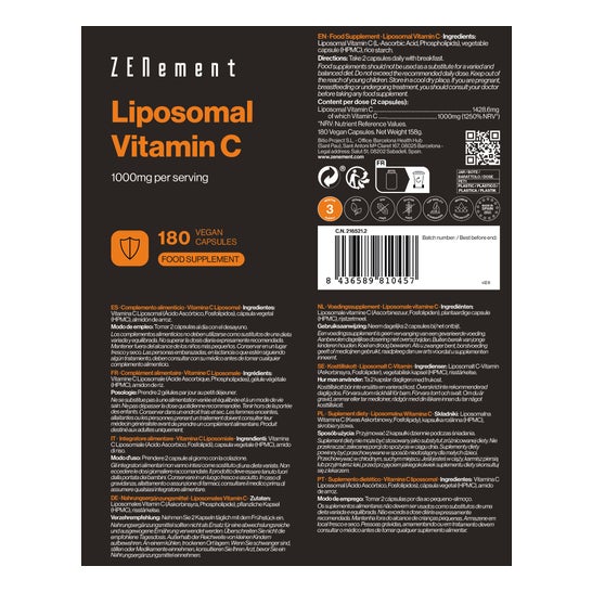 Zenement Vitamina C Liposomal 1000mg 180 vcaps