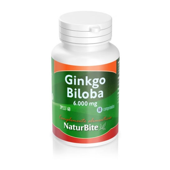 NaturBite Ginkgo Biloba 6000mg 60 tabletas