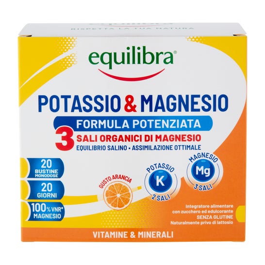 Equilibra Potasio y Magnesio 3 Sales Orgánicas 20x5,2g
