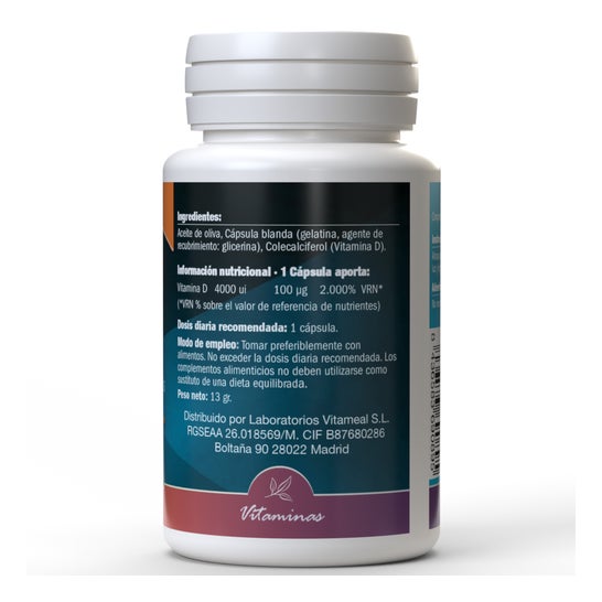 NaturBite Vitamina D3 4000 UI 60 caps