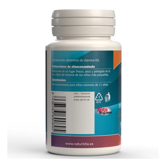 NaturBite Vitamina D3 4000 UI 60 caps