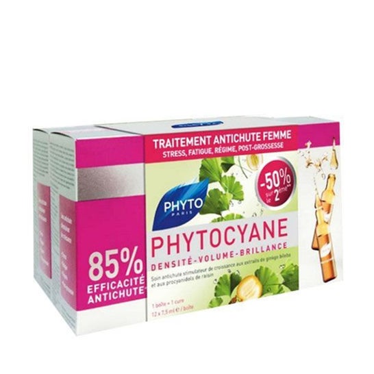 Phytocyane Pack Tratamiento Anticaída Mujer 12 Ampollas