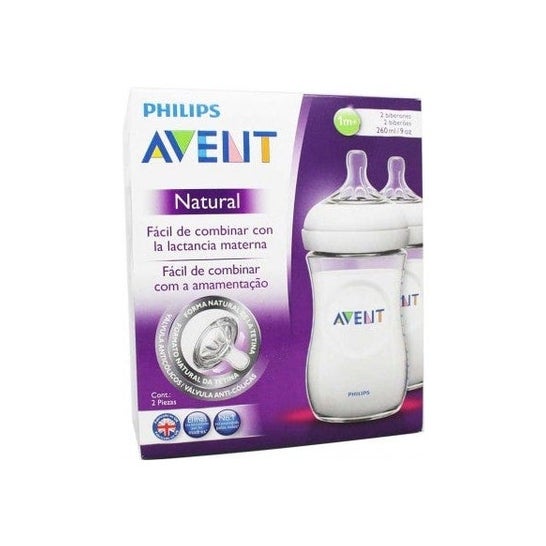 Avent Pack Natural Baby Bottle 2x260ml