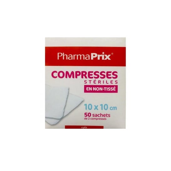 Pharmaprix - Compresas sin pañuelo estrictas 10x10cm caja de 100