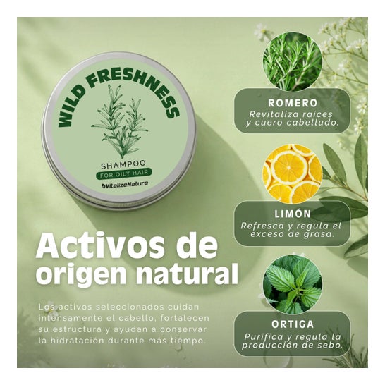 VitalizeNature Champú Sólido Wild Freshness 100 g