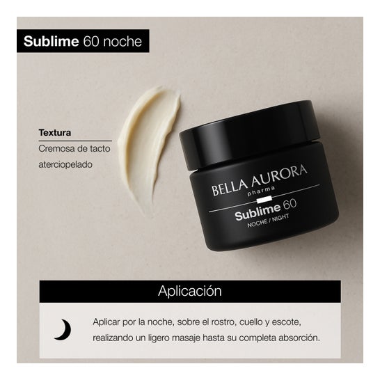 Bella Aurora Sublime 60 Crema Noche Renovadora Anti-Edad +60 Años 50 ml