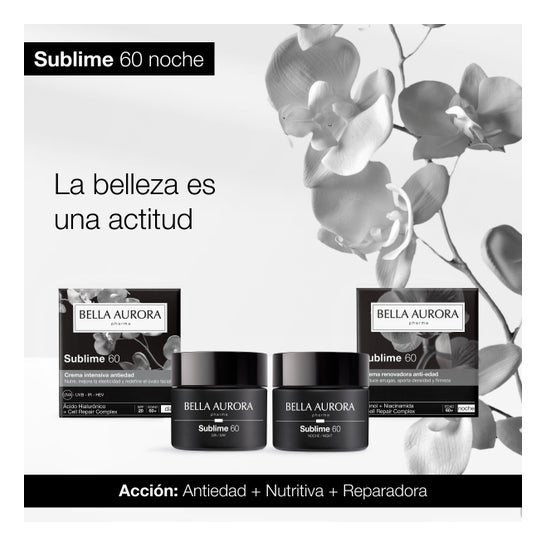 Bella Aurora Sublime 60 Crema Noche Renovadora Anti-Edad +60 Años 50 ml