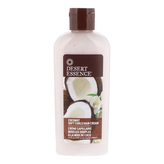 Crema para el cabello Desert Essence Rizos suaves Esencia de coco 190ml