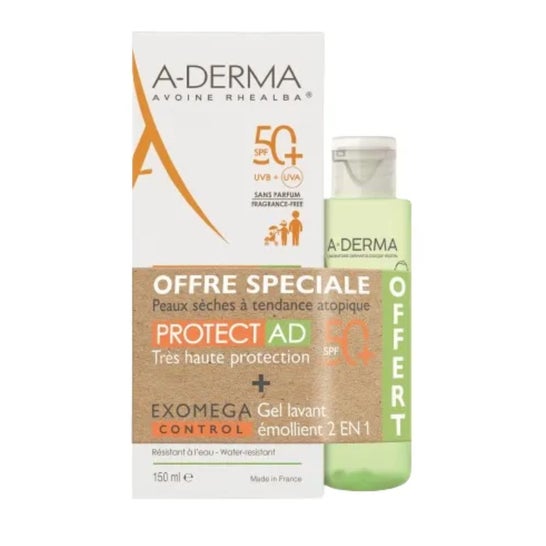 A-Derma Protect Ad Spf50 + Exomega Control Gel 100ml