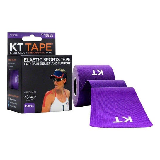 Kt Tape Kt Original Cinta Precortada 20x25cm Morado 5M 20uds