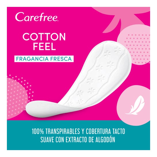 Carefree Cotton Feel Normal Fragancia Fresca 44uds