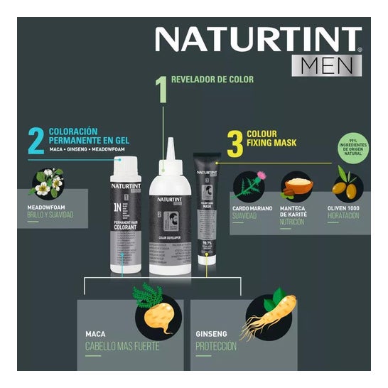 Naturtint Kit Tinte Men 3N Castaño Oscuro Naturtint Kit Tinte Men 3N Castaño Oscuro