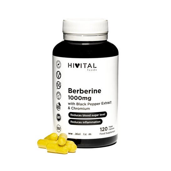Hivital Foods Berberine 1000mg 120 veganistische capsules