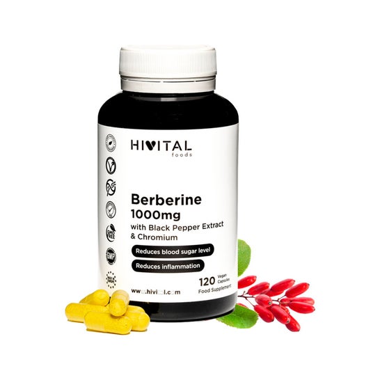 Hivital Foods Berberina 1000mg 120cáps veganas