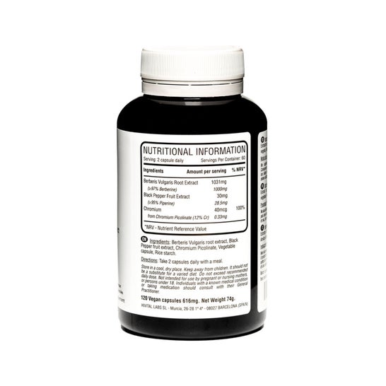 Hivital Foods Berberina 1000mg 120cáps veganas