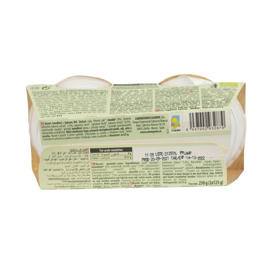 Naturgreen Postre Ecológico de Almendra y Cacao (2x125 G)