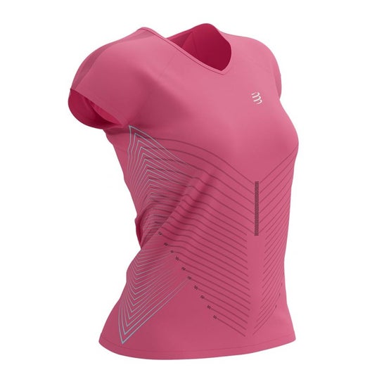 Compressport Performance Ss T-Shirt W Aqua Hot Pink Talla M 1ud
