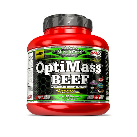 Amix MuscleCore OptiMass Beef with Hydrobeef Doble Chocolate Blanco 2,5kg