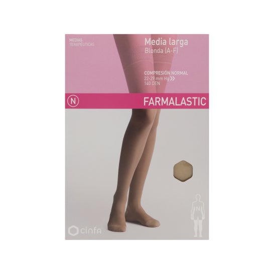 Farmalastic medium long blonde (AF) comp. normal T-ekstra stor beige 1ud