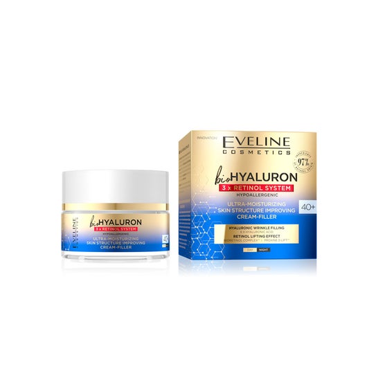 Eveline Cosmetics Bio Hyaluron 3X Retinol Systeem Crème 40+ 50 ml