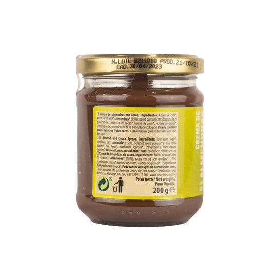 Naturgreen Organische Crème Van Amandelen En Cacao 200 G