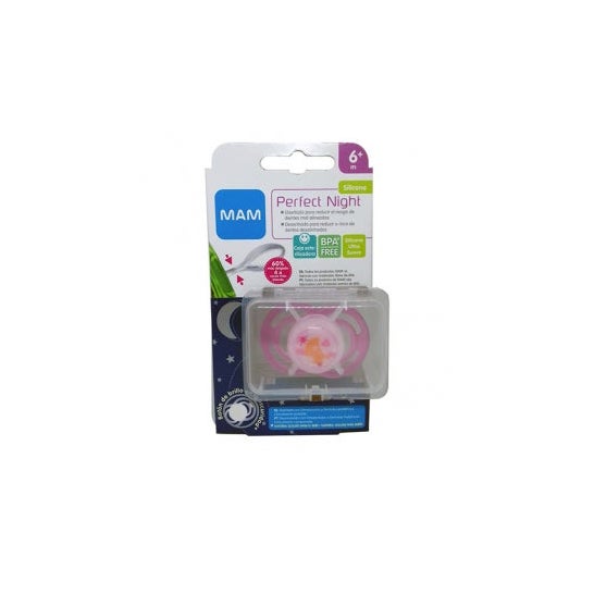 Mam Baby Silicone Soother Perfect Night +16 M Pink