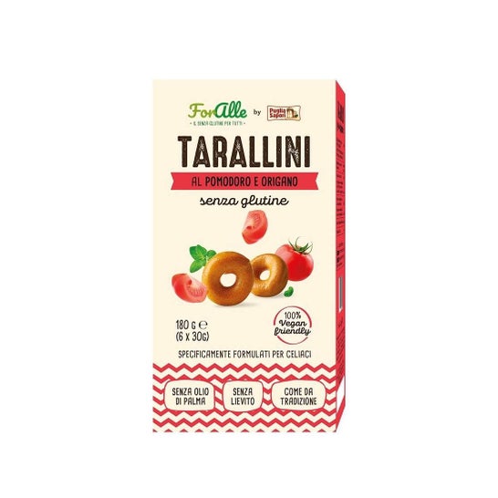 ForAlle Tarallini con Tomate y Orégano Sin Gluten 180g