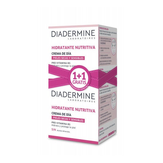 Diadermine Crema Hidratante Nutritiva Día Piel Seca 2x50ml