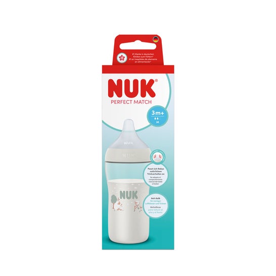 NUK Perfect Match Fles Schaap Beige +3M 260 ml