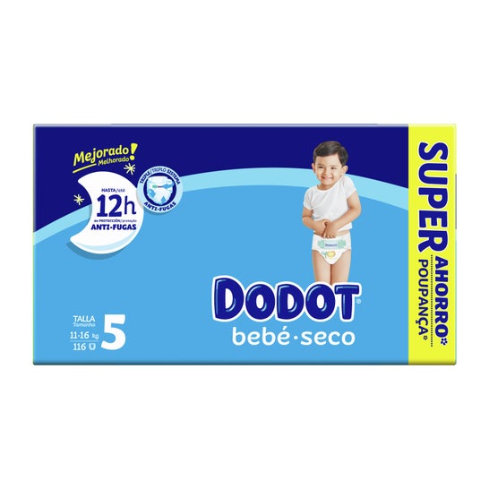 Dodot Fraldas Bebé Seco Tamanho 5 11-16kg 120 Unidades