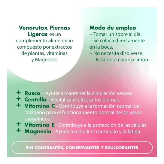 Venorutox light legs orange-lemon flavour 20 sachets Venorutox light legs orange-lemon flavour 20 sachets