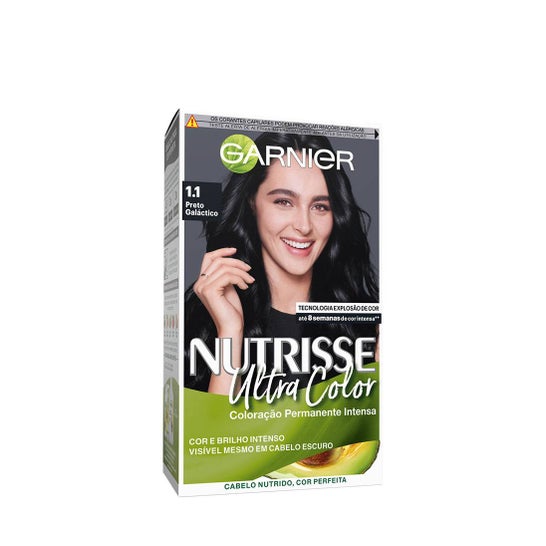 Garnier Nutrisse Kit Coloração Permanente 1.10 Preto Galático