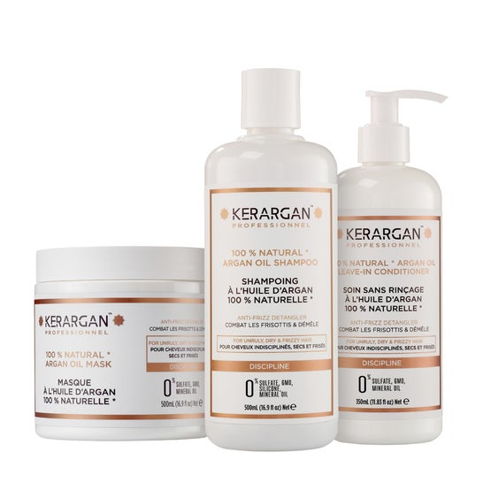 Kerargan Trio Disciplinante Aceite de Argán 2x500ml + 350ml