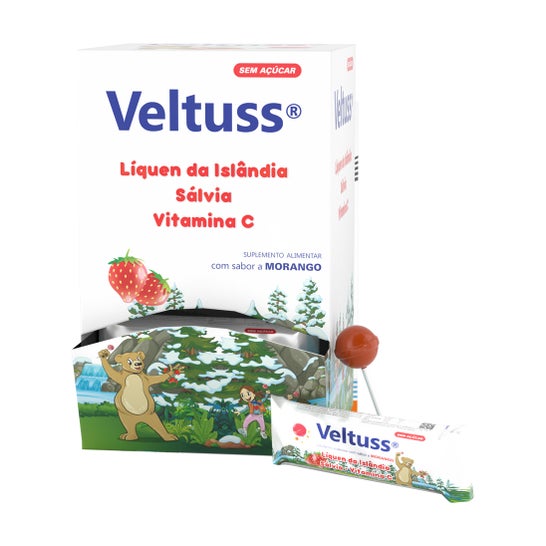 Velvetmed Veltuss Piruleta Fresa Sin Azúcar 8g