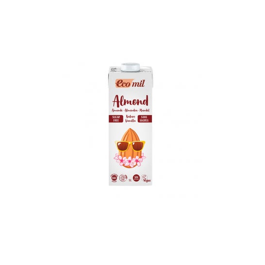 Latte di Mandorle Naturale Biologico Ecomil con Vaniglia 1l