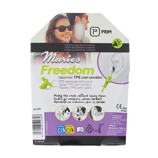 Maries Freedom Ohrstöpsel TPE Geräusch Mit Schnur 2 Stk.