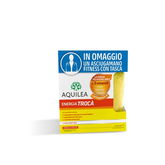 Aquilea Energia Trocà Pack + Vitamina D 20 Bustine + Asciugamano