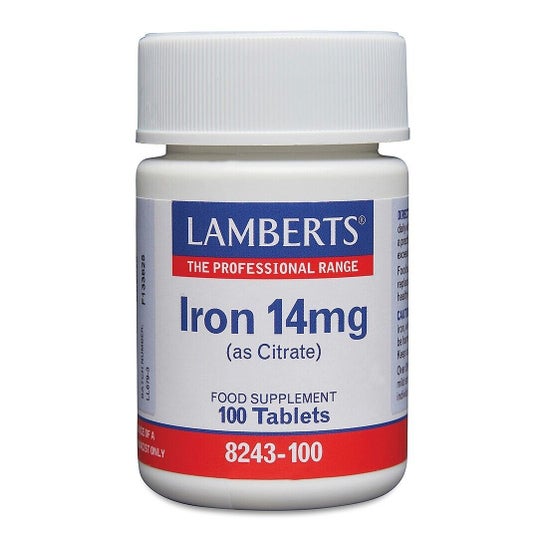 Lamberts ijzer 14 mg 100 tabletten