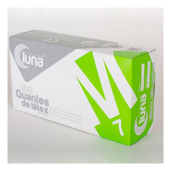 Luna Latex pulverfri handsker TM 100 stk