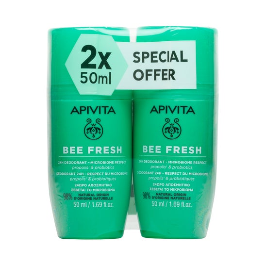 Apivita Bee Fresh Desodorante Roll-on 2x50 ml