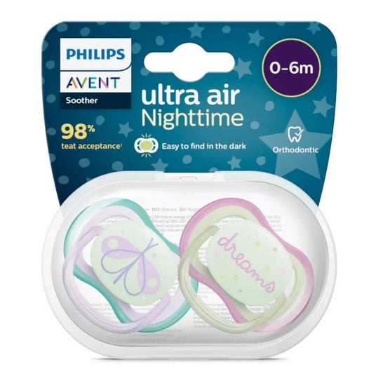 Philips Avent Ultra Air Night Time 0-6M 2uds Philips Avent Ultra Air Night Time 0-6M 2uds