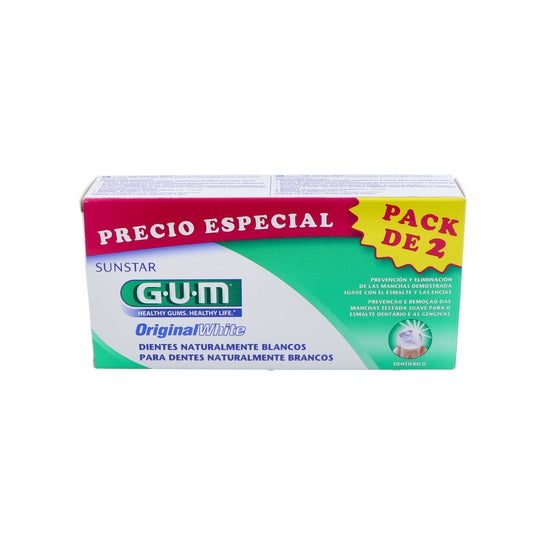 GUM Original White Pasta Dentífrica 2x75ml