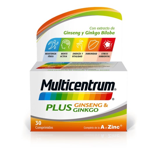 Multicentrum Plus Ginseng og Ginkgo 30 tabletter
