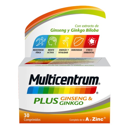 Multicentrum Plus Ginseng og Ginkgo 30 tabletter